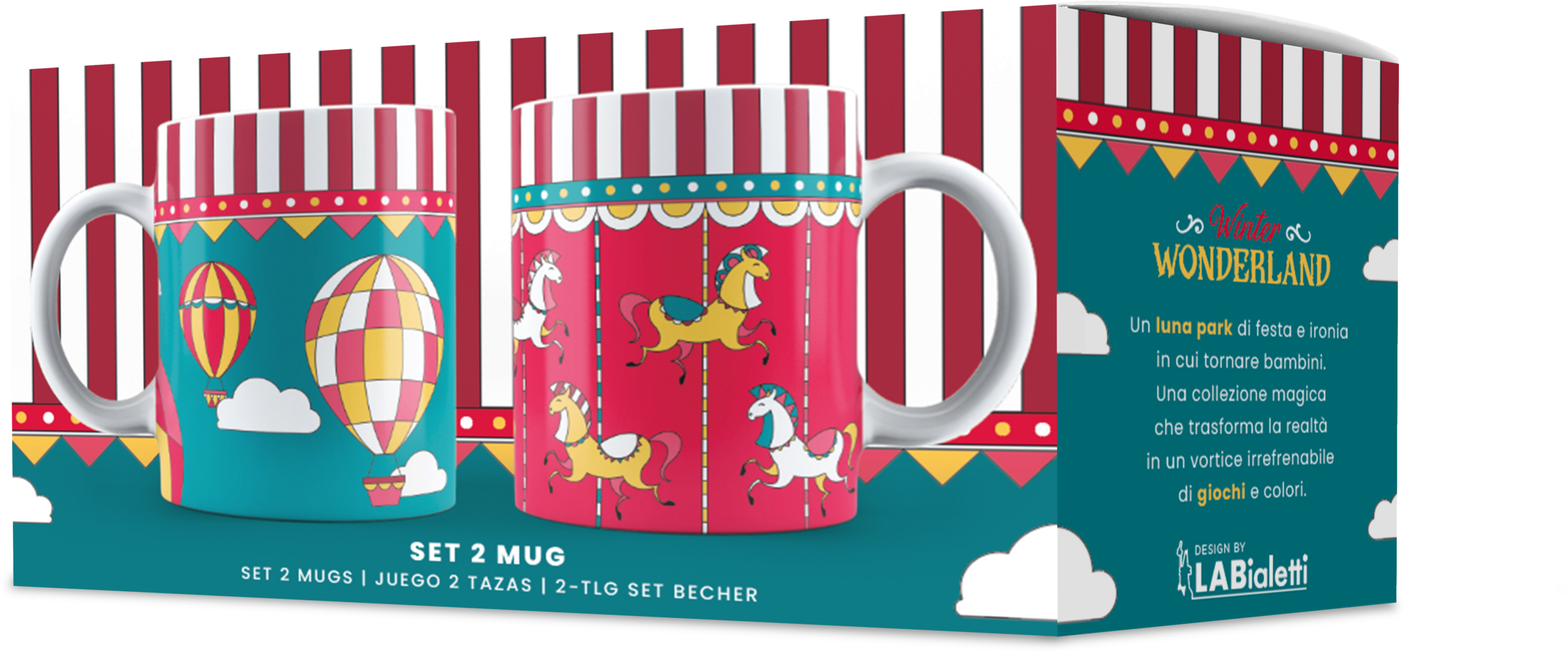 Bialetti Bägare 2 delar Wonderland