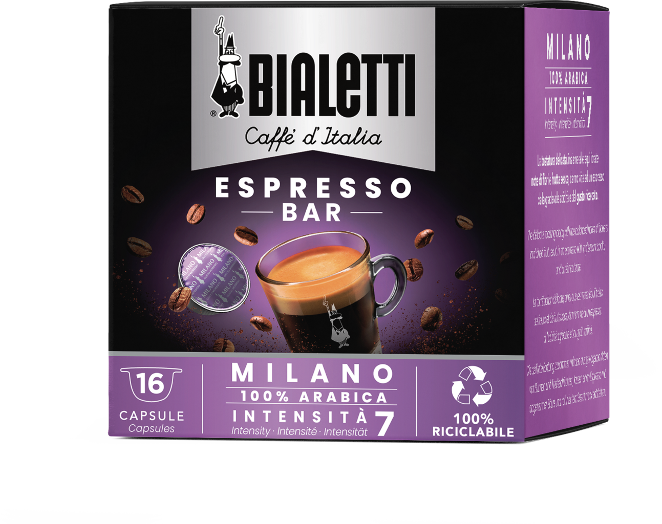 Bialetti System Capsules - MILANO, 16 items