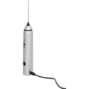 Handheld Milk Frother with 2 Whisks & USB Connection, Silver