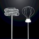Handheld Milk Frother with 2 Whisks & USB Connection, Silver