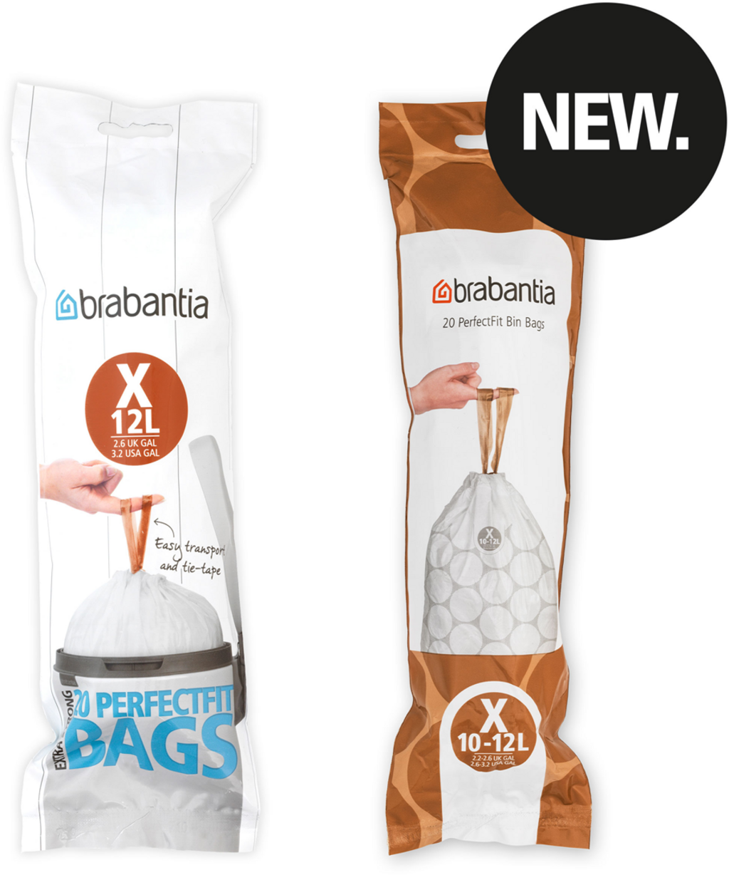 PerfectFit Bin Liners for the Bo Touch Bin - Roll Pack - 12L (X) - 20 Pieces