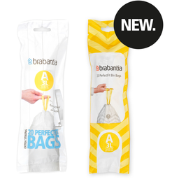 Brabantia PerfectFit Bin Liners - In A Roll - 3L (A) - 20 Pieces
