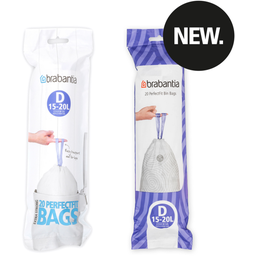 Brabantia Rollo de Bolsas de Basura PerfectFit - 15L (D) - 20 Unidades