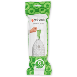 Brabantia PerfectFit Bin Liners - In A Roll - 23-30L (G) - 20 Pieces