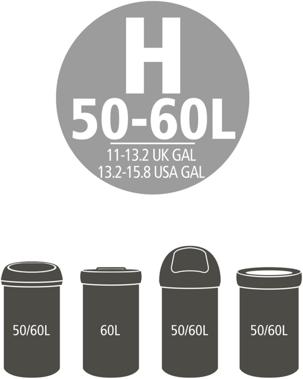 Brabantia PerfectFit Müllbeutel - Rollenverpackung - 50-60L (H) - 10 Stück