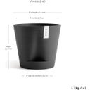 Ecopots Venice 2 Pflanztopf dunkelgrau