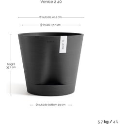 Ecopots Venice 2 Pflanztopf dunkelgrau