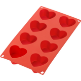 Lékué Silicone Heart-Shaped Pan, 8 cavities