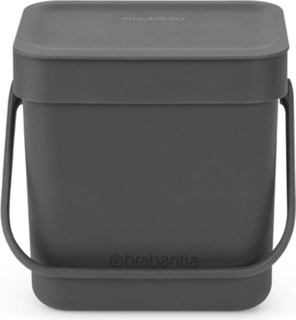 Brabantia Sort & Go Abfallbehälter, 3 Liter - Grey