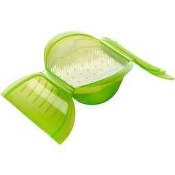 Deep Microwave Steamer with Tray for 1-2 Servings