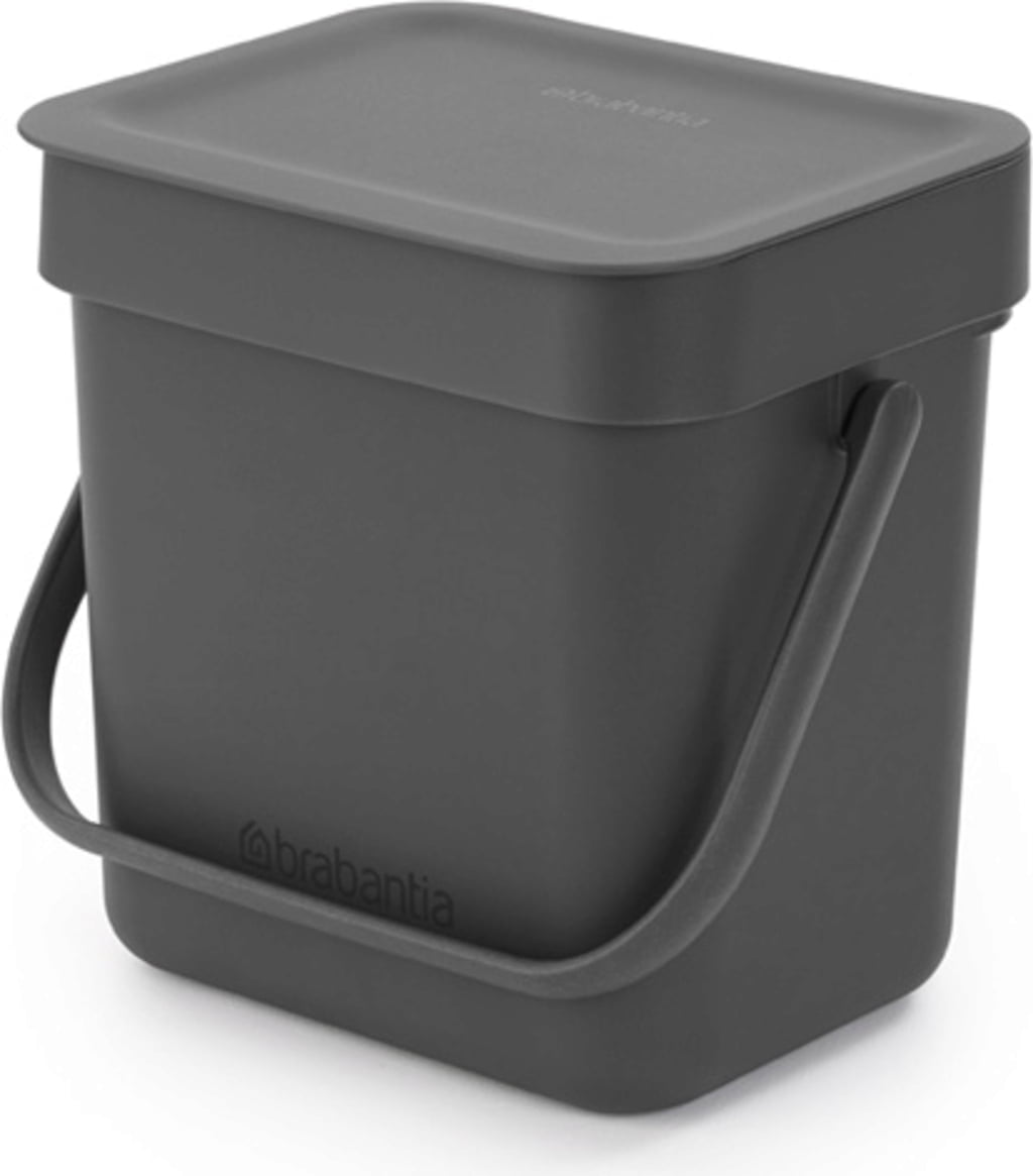 Brabantia Sort & Go Abfallbehälter, 3 Liter - Grey
