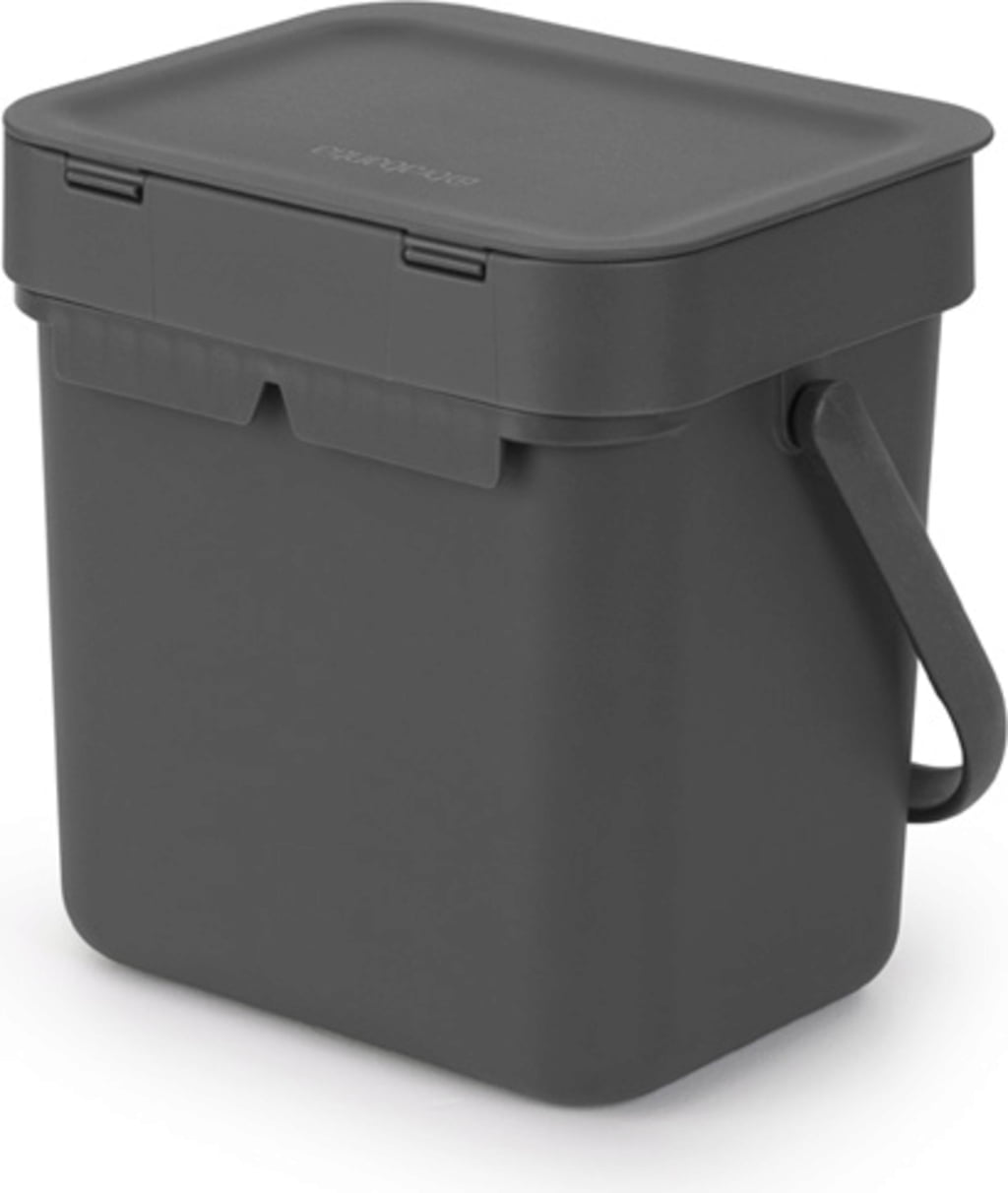 Brabantia Sort & Go Abfallbehälter, 3 Liter - Grey