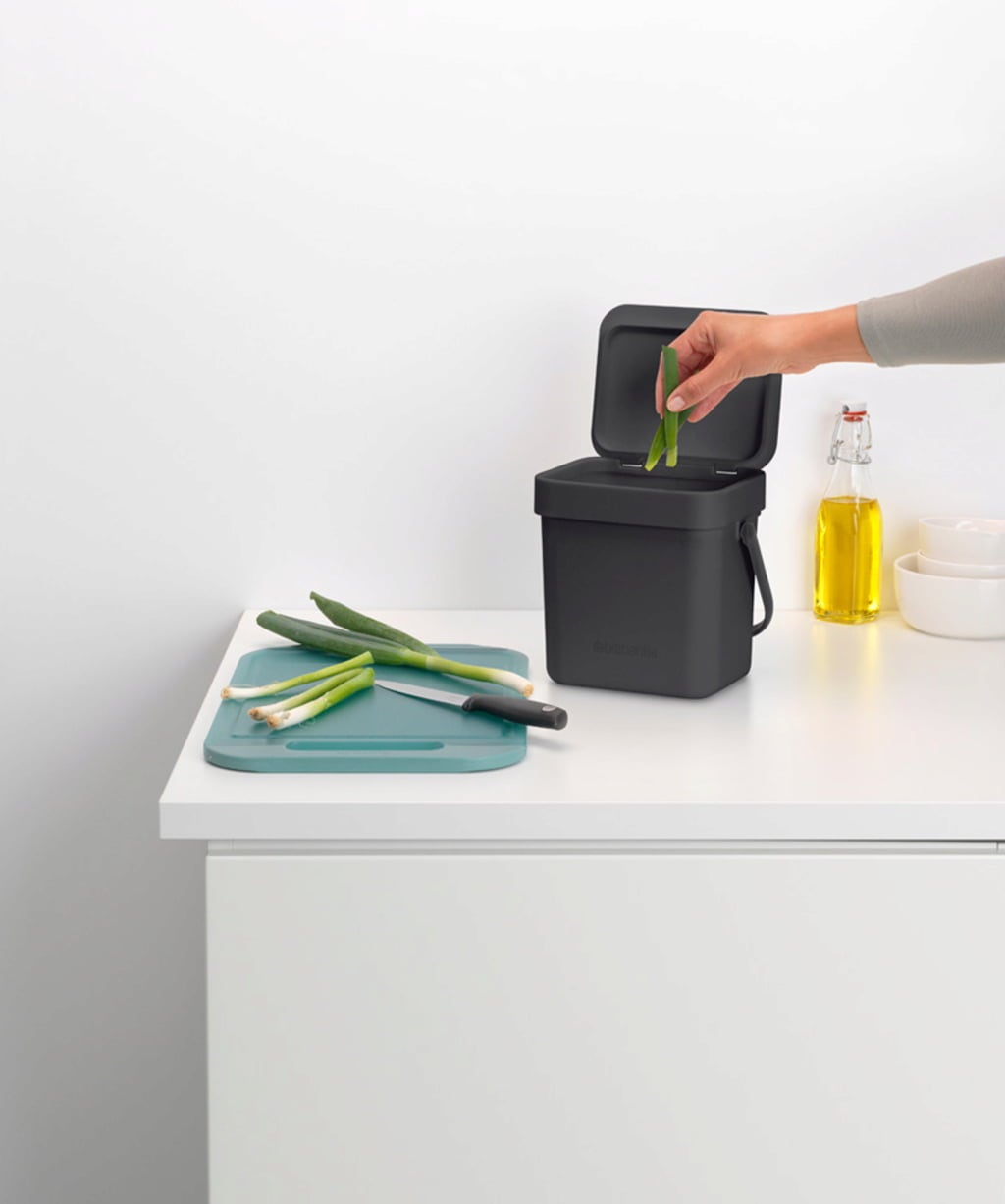 Brabantia Sort & Go Abfallbehälter, 3 Liter - Grey