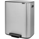 Bo Pedal Bin with Plastic Insert - 60 Litres - Matt Steel Fingerprint Proof
