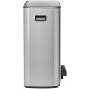 Bo Pedal Bin with Plastic Insert - 60 Litres - Matt Steel Fingerprint Proof