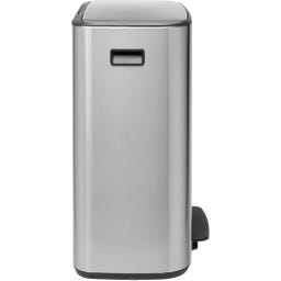 Bo Pedal Bin with Plastic Insert - 60 Litres - Matt Steel Fingerprint Proof