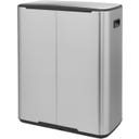 Bo Pedal Bin with Plastic Insert - 60 Litres - Matt Steel Fingerprint Proof