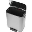 Bo Pedal Bin with Plastic Insert - 60 Litres - Matt Steel Fingerprint Proof