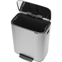Bo Pedal Bin with Plastic Insert - 60 Litres - Matt Steel Fingerprint Proof