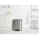 Bo Pedal Bin with Plastic Insert - 60 Litres - Matt Steel Fingerprint Proof