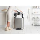 Bo Pedal Bin with Plastic Insert - 60 Litres - Matt Steel Fingerprint Proof