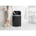 Bo Pedal Bin with Plastic Insert - 60 Litres - Matt Black