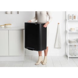 Bo Pedal Bin with Plastic Insert - 60 Litres - Matt Black