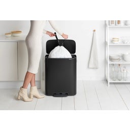 Bo Pedal Bin with Plastic Insert - 60 Litres - Matt Black