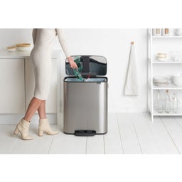 Brabantia Bo - Pattumiera 2 x 30 L - Matt Steel Fingerprint Proof