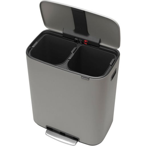 Brabantia Koš za odpadke s pedalom Bo, 2 x 30L - Mineral Concrete Grey