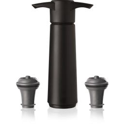 Vacu Vin Wine Saver, Black - 1 Wine Saver & 2 Wine Stoppers