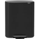 Brabantia Poubelle à Pédale Bo, 2 x 30 L - Matt Black
