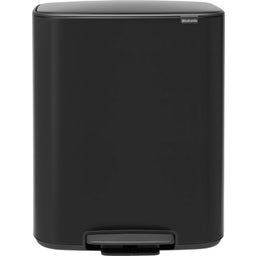 Brabantia Poubelle à Pédale Bo, 2 x 30 L - Matt Black