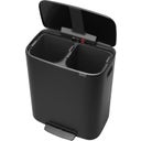 Brabantia Poubelle à Pédale Bo, 2 x 30 L - Matt Black