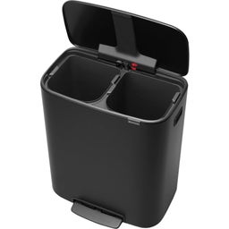 Brabantia Poubelle à Pédale Bo, 2 x 30 L - Matt Black