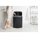 Brabantia Poubelle à Pédale Bo, 2 x 30 L - Matt Black