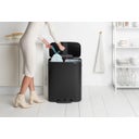 Brabantia Poubelle à Pédale Bo, 2 x 30 L - Matt Black