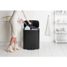 Brabantia Poubelle à Pédale Bo, 2 x 30 L - Matt Black