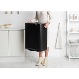 Brabantia Poubelle à Pédale Bo, 2 x 30 L - Matt Black
