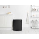 Brabantia Poubelle à Pédale Bo, 2 x 30 L - Matt Black