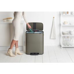 Brabantia Bo Pedalbehållare, 2 x 30 L - Platinum