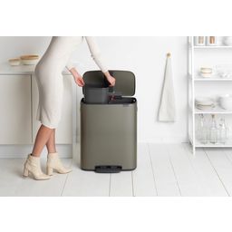 Brabantia Bo Pedalbehållare, 2 x 30 L - Platinum