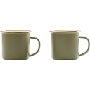 Barebones Emaille-Becher Set - Olive - 1 Set