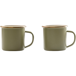 Barebones Enamel Mug Set - Olive - 1 set
