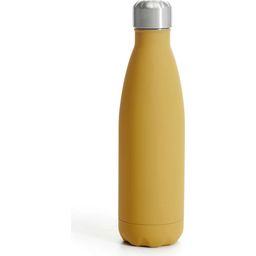 sagaform Stahlflasche mit matter Gummioberfläche - gelb