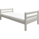 CLASSIC Bed with Slatted Frame, 90 x 200 cm - White glazed