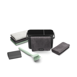 SinkSide Reinigungsset – Caddy plus 2 Sprühflaschen und 3 Mikrofaser-Reinigungstücher