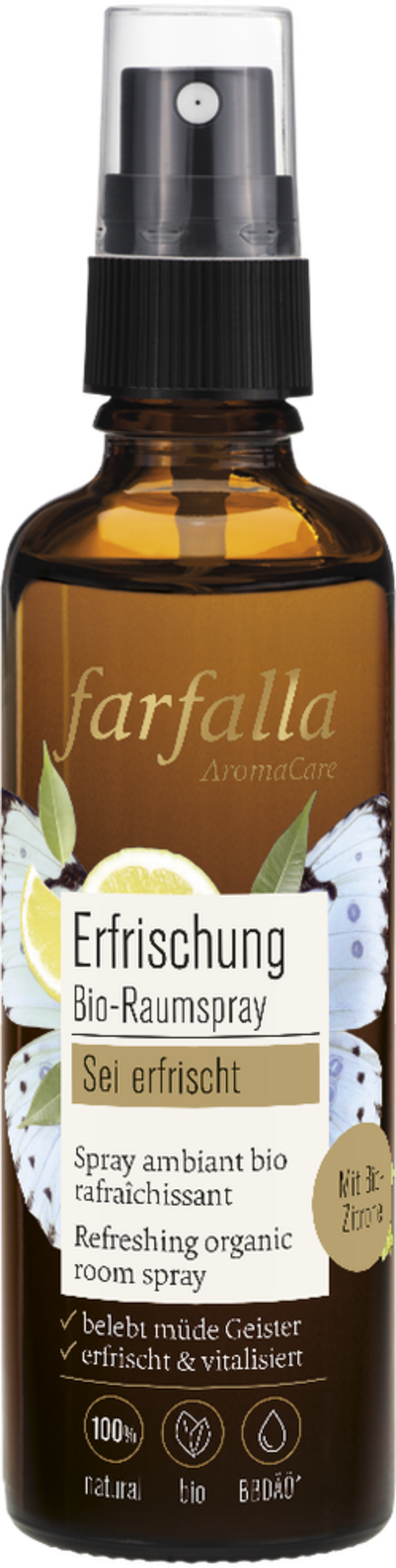 Uppfriskande ekologisk rumspray citron, 75 ml