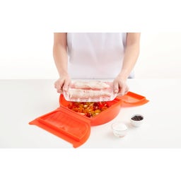 Mikrowellen-Dampfgarer mit Ablage 3-4 Portionen