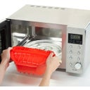 Deep Microwave Steamer with Tray for 1-2 Servings